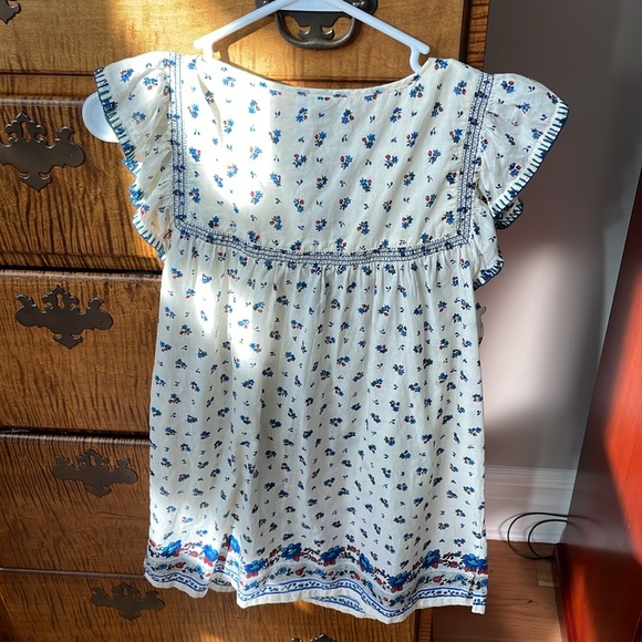 J.Crew Point Sur Flutter-sleeve Peasant Top in Cotton Voile Size XS tall - Picture 4 of 4